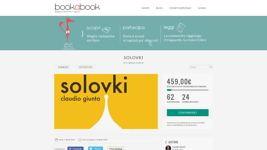 Bookabook, un sito per finanziare il proprio libro